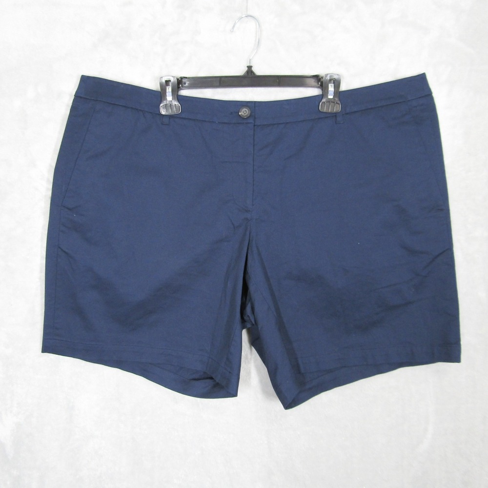 Wildfang Shorts Womens Size 20W Navy Blue Casual Chino Back Pockets